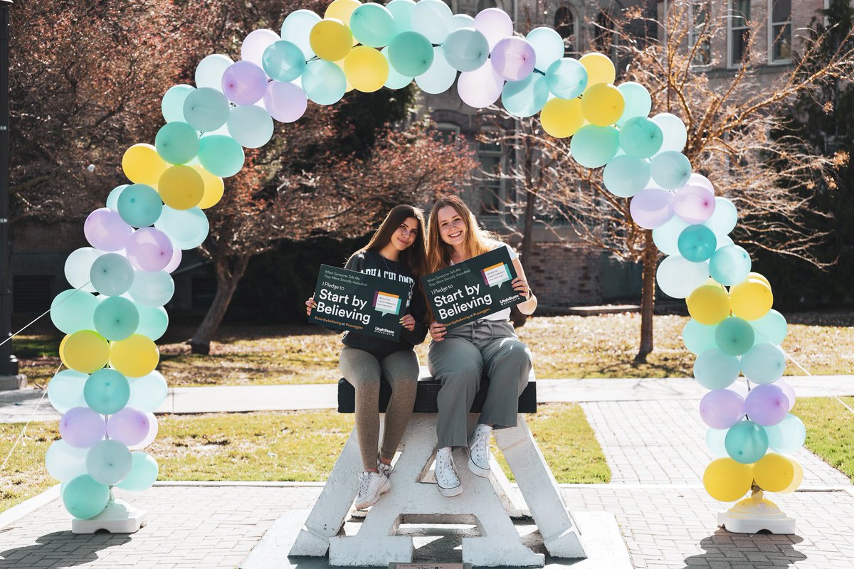 USUAggies's tweet photo. Thanks to everyone who visited the Quad today and took @USUSAAVI's "Start By Believing" pledge. 💙 https://t.co/kv8pbnno8a