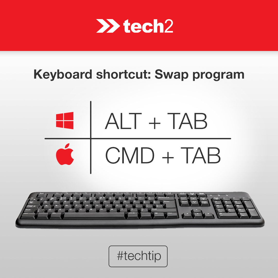 tech2AU's tweet image. It&apos;s easy to switch between the programs you&apos;ve got open on your computer by using a shortcut key 👌 Simply hold down Alt (PC) or Command (Mac), &amp;amp; every time you press Tab you&apos;ll cycle to the next program, and so on. Release Alt/Command &amp;amp; that selected program will open! #techtip