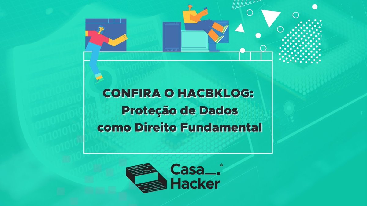 casahacker's tweet image. Se liga no #hackblog de hoje: a gente fala da proteção de dados como direito fundamental! Incrível, né?
E ele tá fresquinho aqui pra você ler: medium.com/casahacker/pro…
Compartilha com geral!