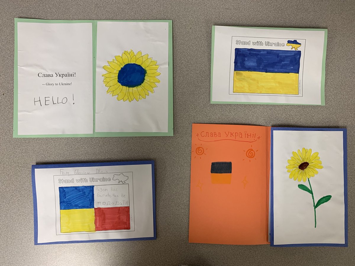 Making cards for 🇺🇦 in SEL. The cards will be sent along with the money raised by the 3-Point Contest 🏀 to support Ukrainian families arriving in Jastrzebie Zdroj, Poland 🇵🇱. #WildcatWay #WeAreD34 #StandWithUkraine