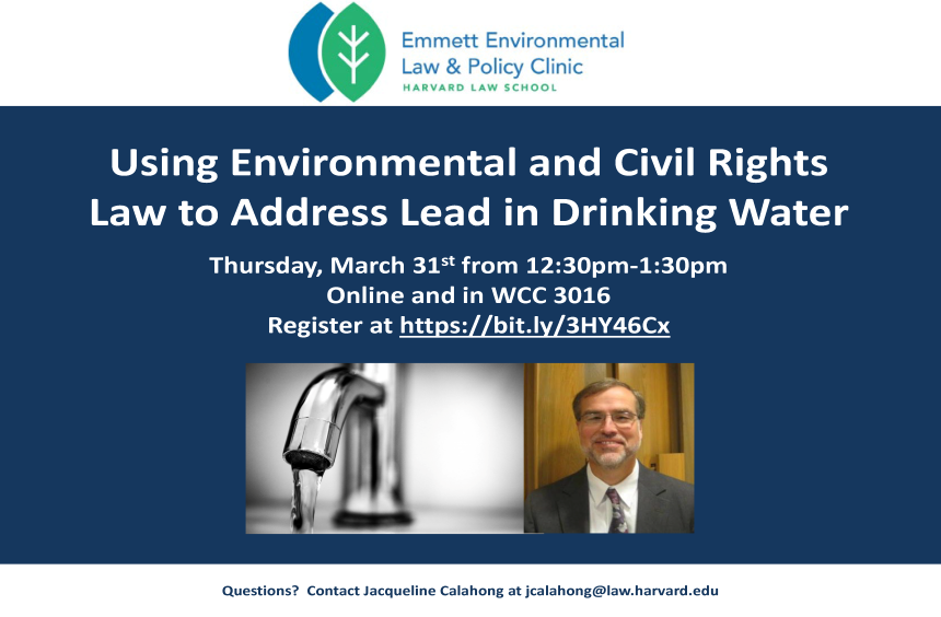 The Emmett Clinic is hosting a talk tomorrow by Tom Neltner of <a href="/EnvDefenseFund/">EDF</a> on his work to remove lead from drinking water. Register at bit.ly/3HY46Cx
