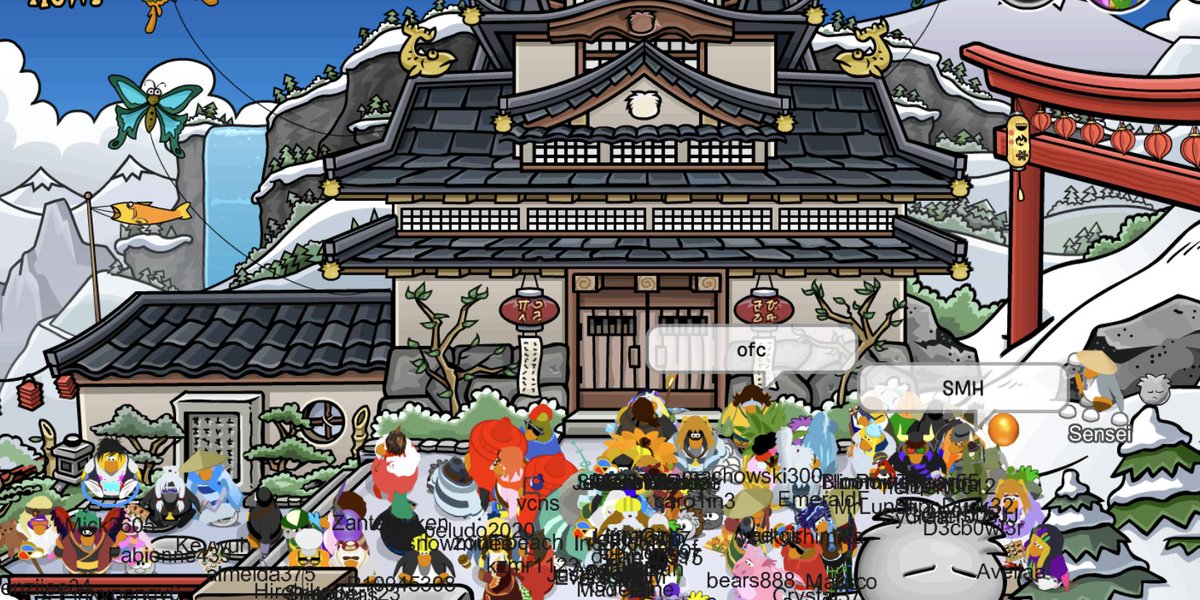 today is the first time i actually met a mascot randomly
i was recording some stuff on an empty server and suddenly a bunch of penguins kept appearing
quickly checked some rooms and found sensei <3