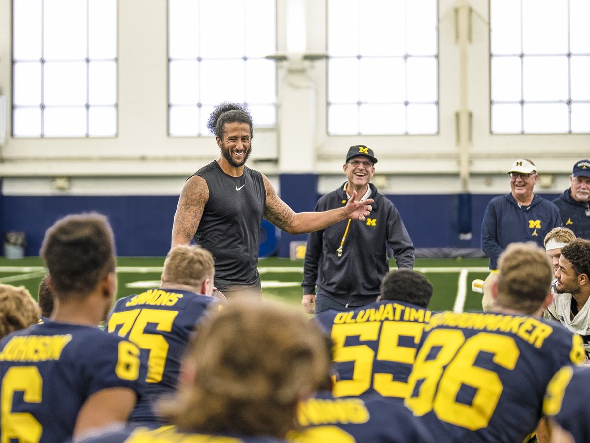 Michigan Football (@umichfootball) on Twitter photo Football Family.
Excited to share the field with our honorary captain for Saturday's Maize and Blue Spring Game, <a href="/Kaepernick7/">Colin Kaepernick</a>
#GoBlue 〽 Football Family.
Excited to share the field with our honorary captain for Saturday's Maize and Blue Spring Game, <a href="/Kaepernick7/">Colin Kaepernick</a>
#GoBlue 〽
