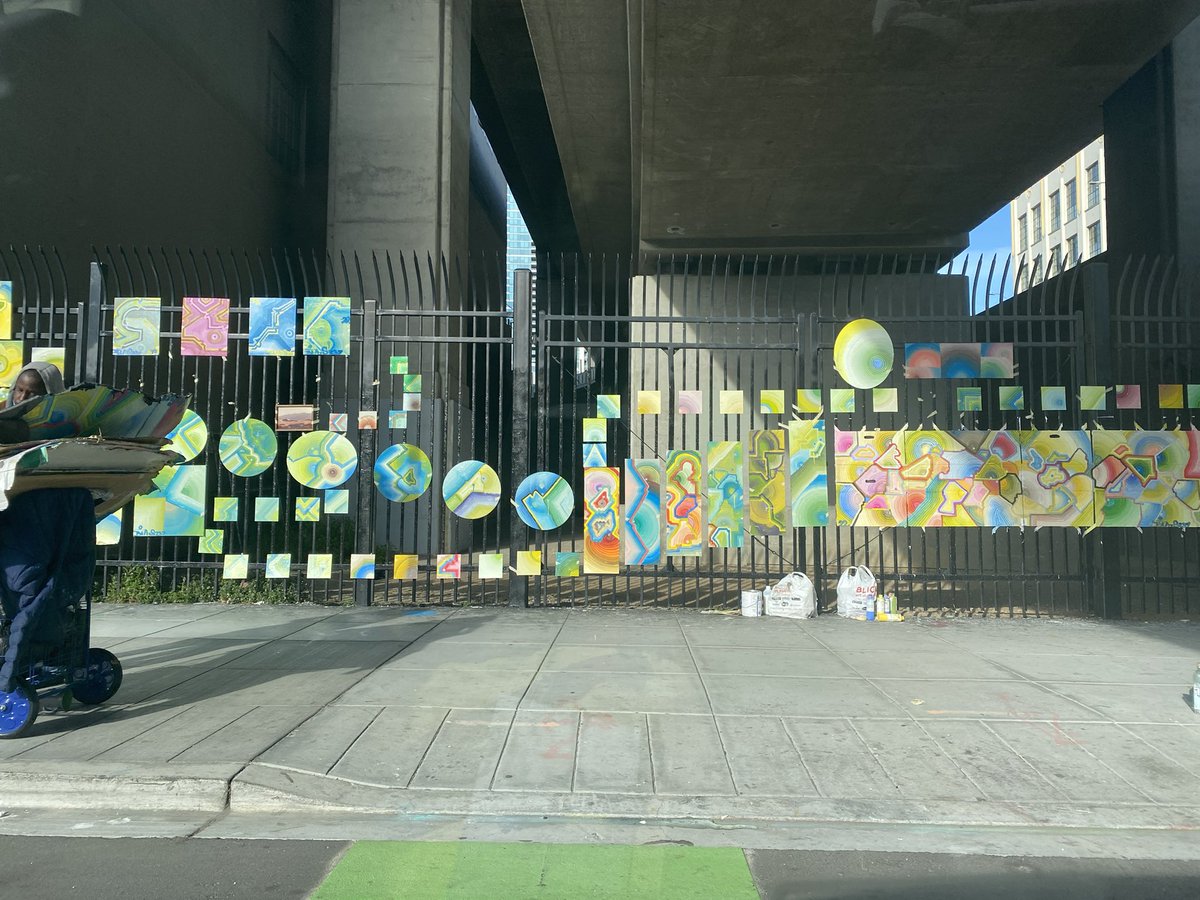 This person is under the overpass on third street in the SOMA in #sanfrancisco and has awesome work up.