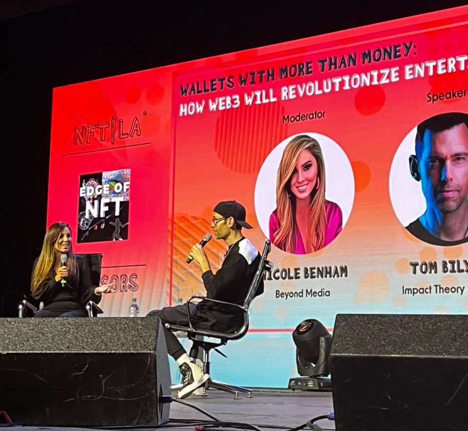 “First they ignore you, then they laugh at you, then they fight you, then you win. We’re in the fighting phase right now.” - <a href="/TomBilyeu/">Tom Bilyeu</a> on the current state of NFTs, moderated by the one &amp; only <a href="/NicoleBehnam/">Nicole Behnam</a> ⚡️