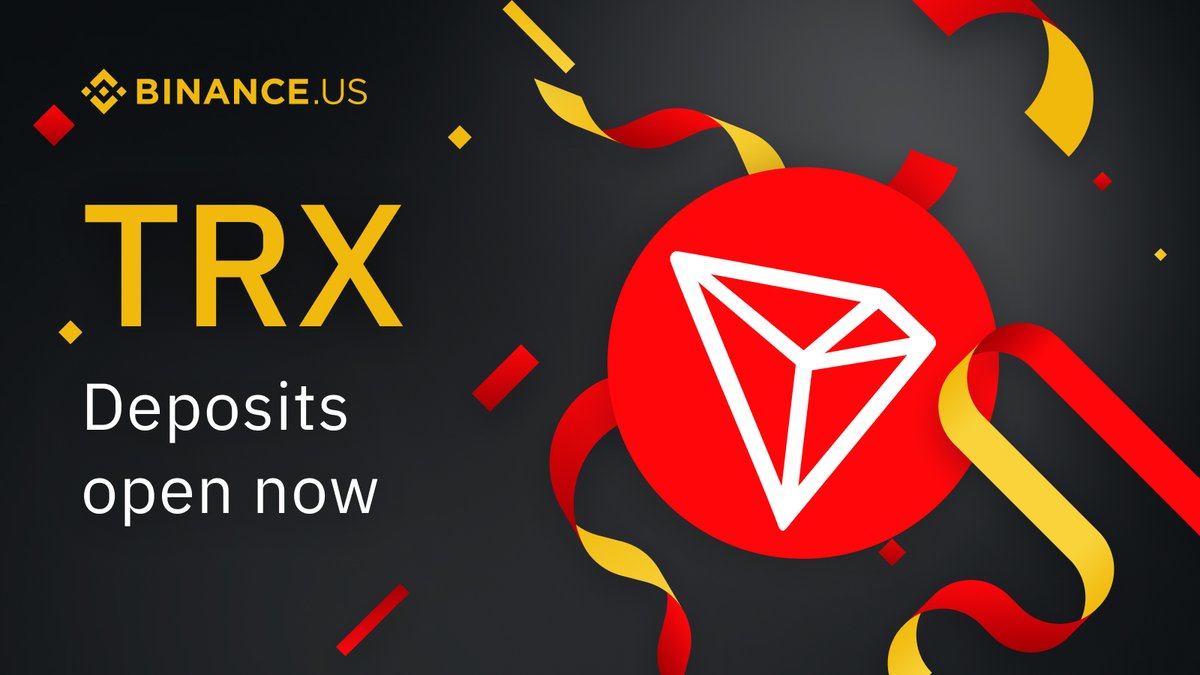 We’re excited to announce that Binance.US is listing Tron $TRX <a href="/trondao/">TRON DAO</a> 

Deposits are open now!

Get started: support.binance.us/hc/en-us/artic…