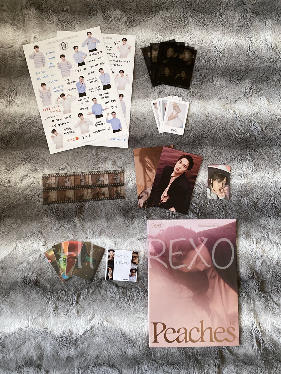 fitforexo's tweet photo. GIVEAWAY THREAD for EXO 10th Anniversary 

Kai Peaches Album + Inclusions 
Bambi Jewel 
EXO Season Greetings #kpop #wtsexo #exosale #exowts #exotrade #wttexo #baekhyun #Kai #exogiveaway #kpopgiveaway #giveaway #exocollection #exocollectors #xiumin #kyungsoo #sehun 양도 포카 https://t.co/DqJAMvCeDO