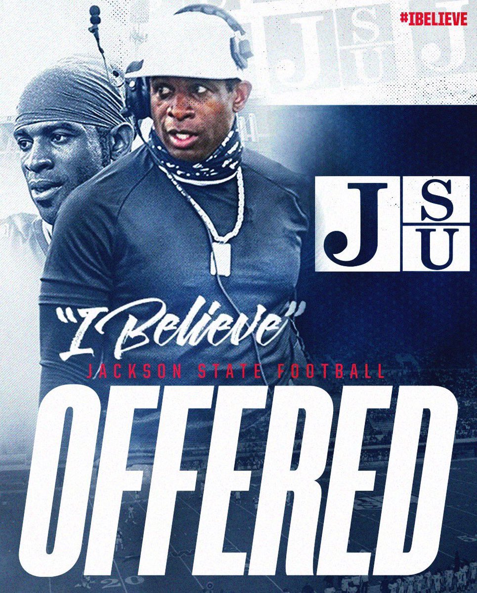 Malik5Bryant's tweet photo. Blessed and Highly Favored To Receive An Offer From THE JACKSON STATE UNIVERSITY ! @CoachHarrellJSU @DeionSanders @JonesHSFootball https://t.co/mSBfqzWwqW