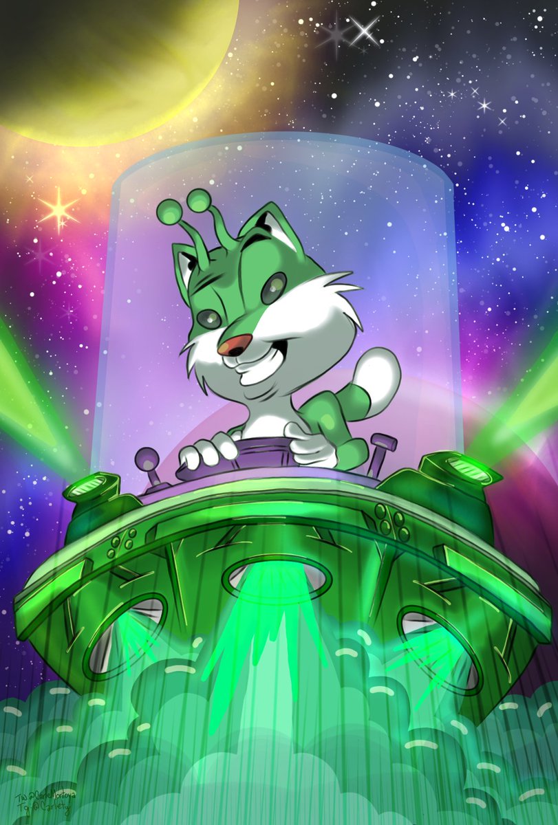 CarleMontoya's tweet photo. @TheAlienInuArmy  My entry for the art contest, a very colorful #AlienInu! 🧑‍🎨
#Dog + #Space = 🐶🛸💚 @InuAlien 
$ALIEN #Nft #AlienInuArmy #art #Contest #illustration https://t.co/XnSbDNDMp2
