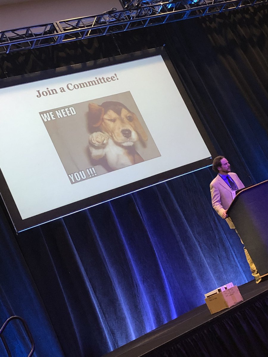 Don’t make our president a sad puppy! Consider volunteering to serve on an ASB committee. You can see a list at the ASB booth, see a member of the EC, or send us a DM! #ASB2022 #ASBLittleRock