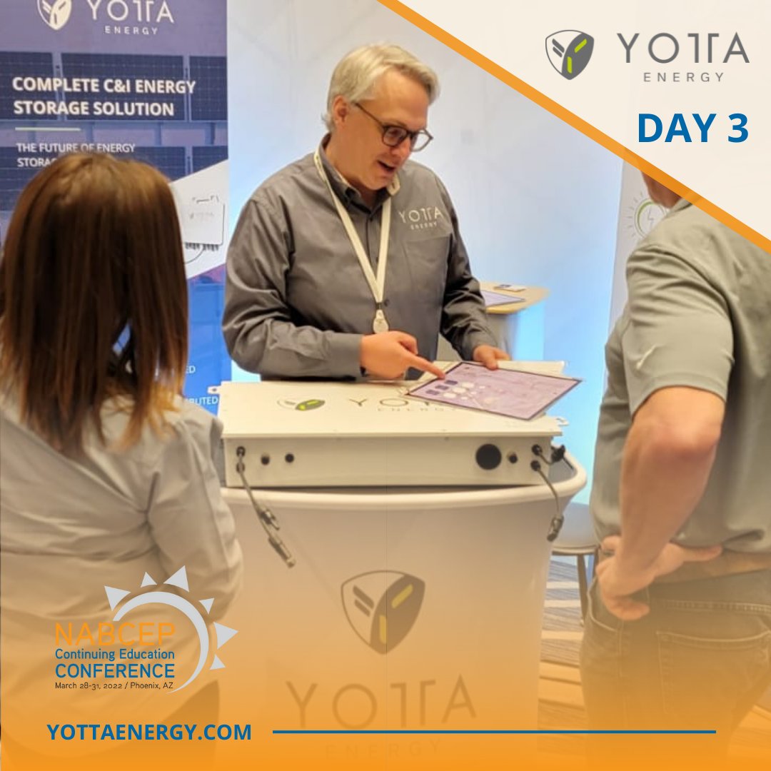 Day 3 of the <a href="/NABCEP/">NABCEP</a> 2022 CE Conference...done. ⚡ 
It was a successful third day, &amp; our team was thrilled to talk with everyone who stopped by our booth! 🙌 
Tomorrow is your last chance to stop by booth 40A. We would love to answer all your questions. 🌞🔋 
#CEConference22