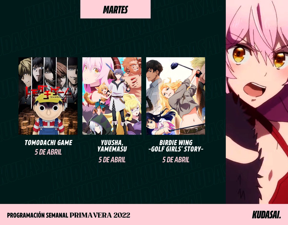 animetrends's tweet photo. ¡Te presentamos la programación semanal para la temporada de Primavera-2022! ¿Cuáles serán las series que esperarás semana tras semana en esta nueva temporada? https://t.co/JKEnlfiXKD