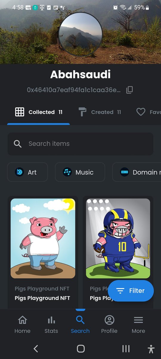 PigsPlayground's tweet photo. 📣FRAUD ALERT!📣
They say imitation is the biggest form of flattery...so we are flattered ⁉️

Ladies &amp; gents, exposing fraudulent PIG &amp; other stolen NFT "creator", Abahsaudi 🤣 Do NOT buy from this fake account. Our authentic OpenSea link is https://t.co/XvwgNIuV7P 

#fake #fraud https://t.co/KcpOI8ZCY5