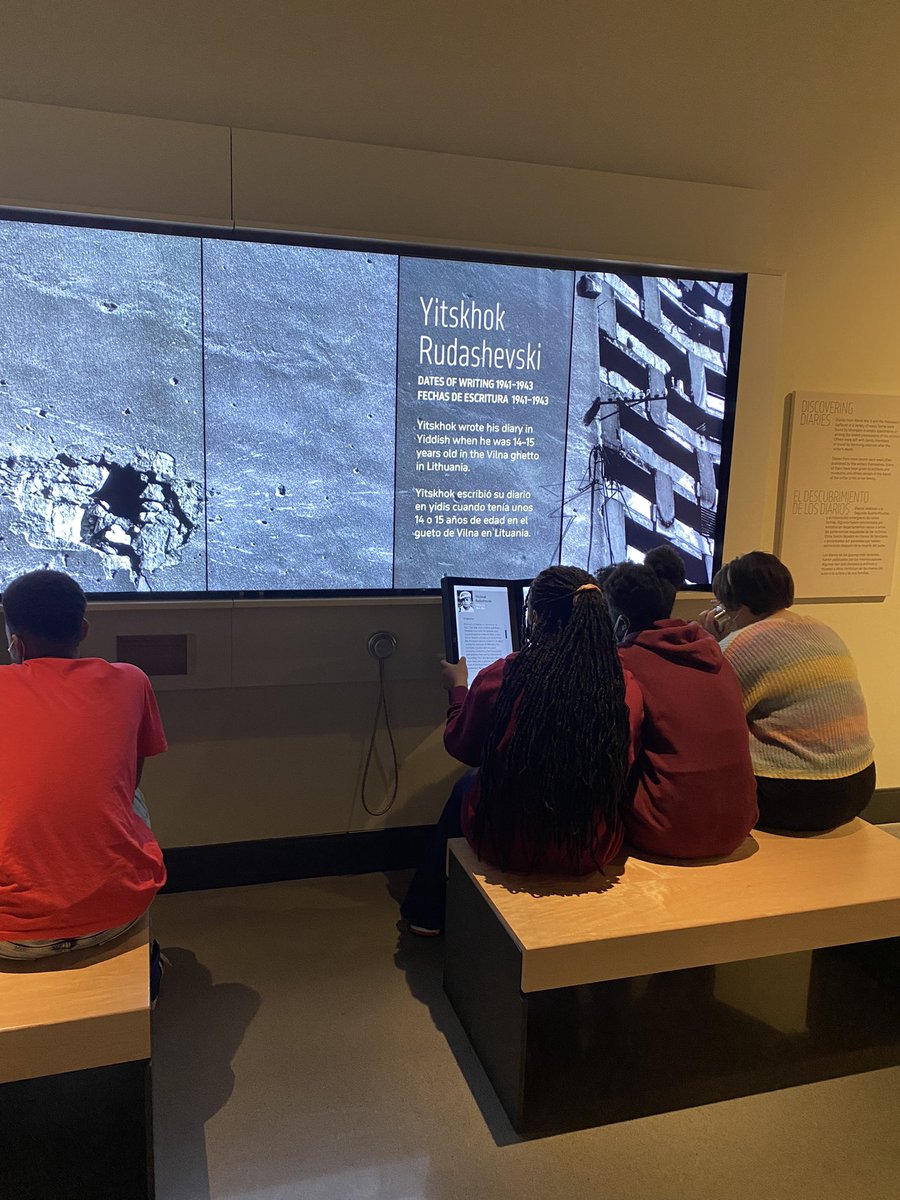 ARJH_Library's tweet photo. The @RJHlonghorns book club went to the Holocaust Museum @HMHou today and made connections and reflected about this tragic part of history. Thank you @MsJChampagne for joining us! https://t.co/BwBrR7HmQh