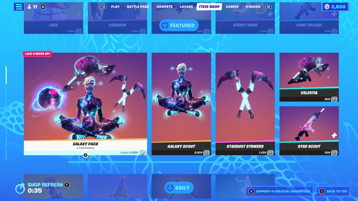 0nlybeans's tweet image. Bought 2.8K vbonks with the best creator code out there! Aka code AMAGICMAN, I love u sm u little frog 🐸🫂@amagicmantv #codesforkids