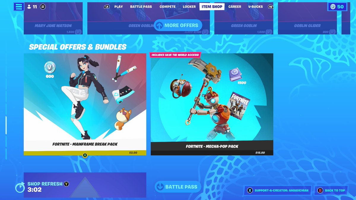 0nlybeans's tweet image. Bought 2.8K vbonks with the best creator code out there! Aka code AMAGICMAN, I love u sm u little frog 🐸🫂@amagicmantv #codesforkids