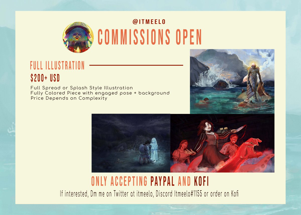 itmeelo's tweet photo. Commissions Open! :)

Thought I'd finally make a more aesthetic looking set of pages instead of handwriting everything

DM me if you're interested!

[Retweets Appreciated]

#commissionsopen #art #fantasyart #dnd #dndart #ttrpg #digitalart #dnd5e https://t.co/Jda1RTML51