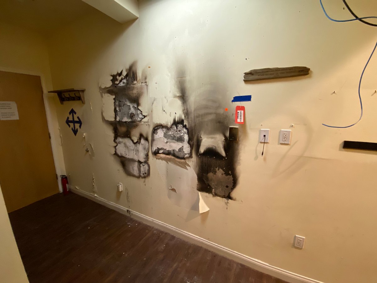 Leave damaged items in their place (when it is safe to do so), so when the adjuster / inspector arrives onsite they can see the full extent of the damages incurred. #waterdamage #firedamage #commercialrestoration
