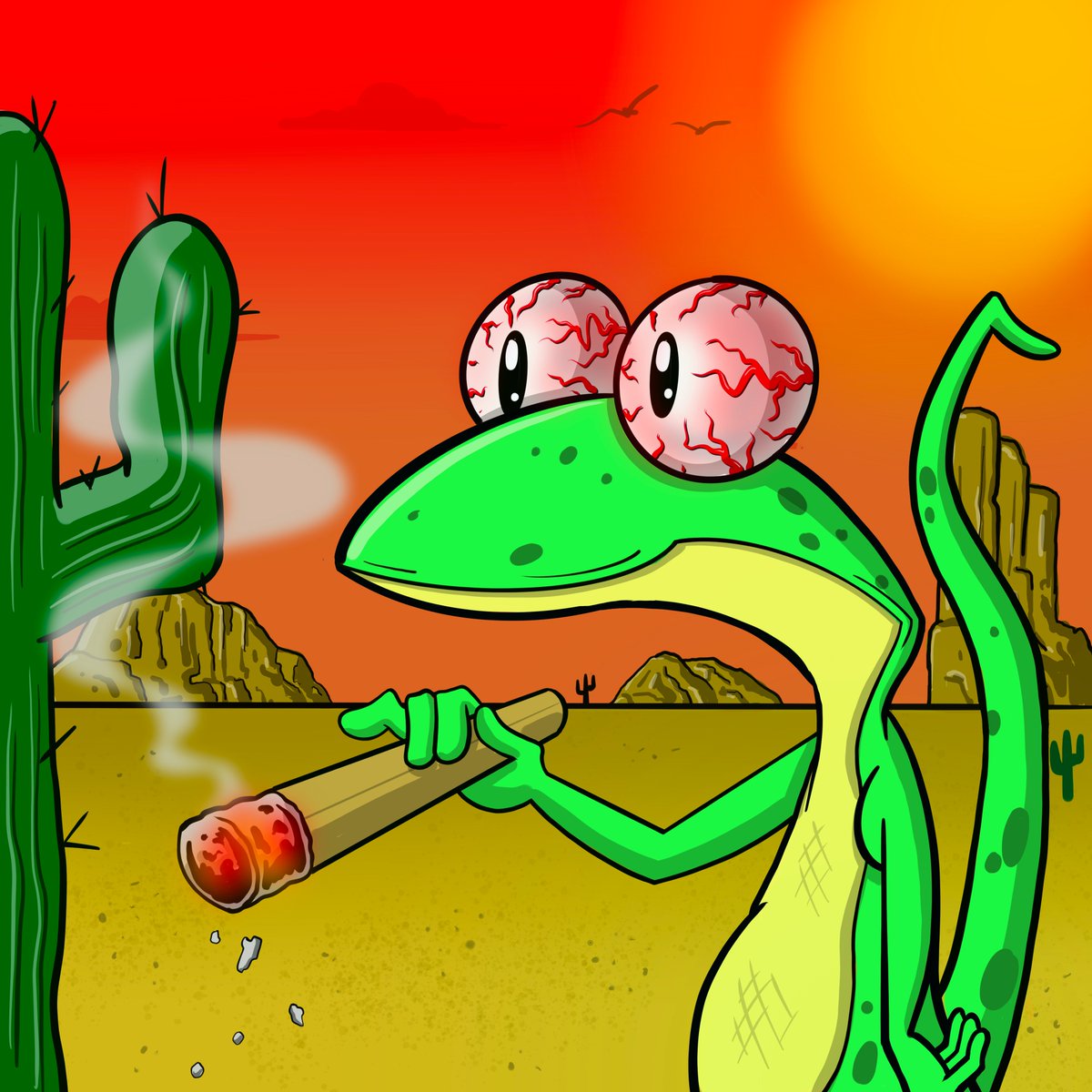 Hey fam...this 1/1 lit lizard is up for auction now! This lil guy is more blazed than the desert! ;) algoxnft.com/listing/15051
#algonft #StonerFam #algofam