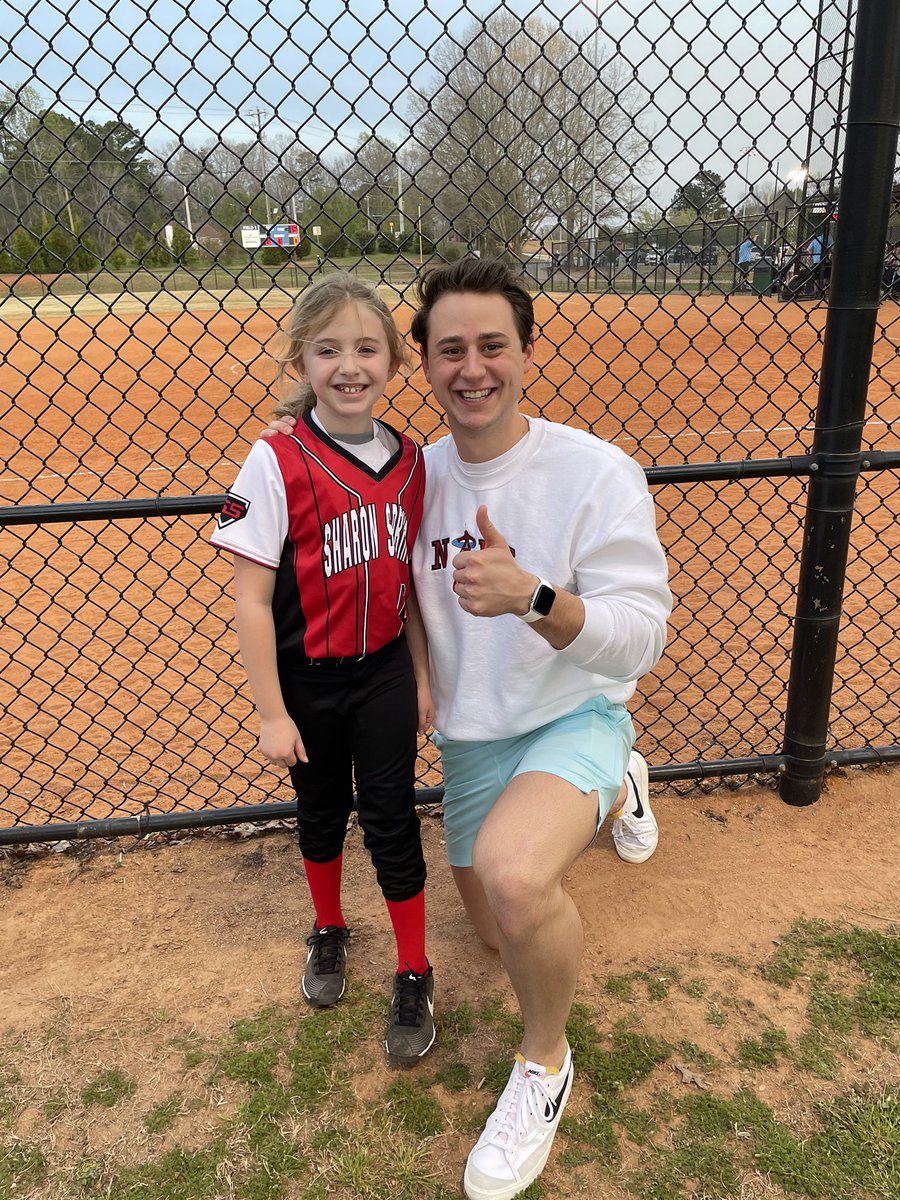 When your former student, who is now your daughter’s teacher, comes to watch her softball game. And, she’s batting .500! #prouddad #favoriteteacher