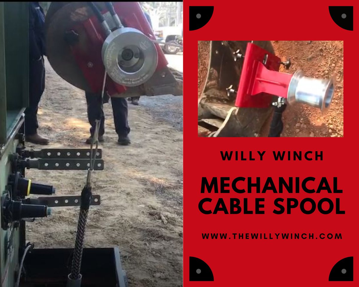 Willy Winch Mechanical Spool is an excavator bucket attachment that you use to wind cables automatically and easily. thewillywinch.com

#excavator #excavation #cablepulling #cablewinch #cablereeling #cablehauling #cableroller #cablereel #excavatorbucketattachment #equipment