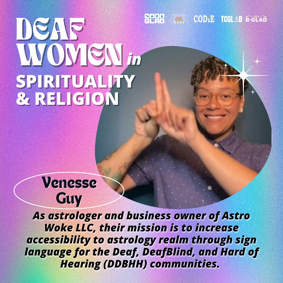 For Women’s History Month 2022, join us by celebrating deaf women trailblazers & rising stars in various industries.
#WomensHistoryMonth2022🌟 #DeafWomen #HerStory

This is part 7 of 10. Check out 
#GLADCelebratingDeafWomen for more!
---
Image Description: facebook.com/tcglad/posts/3…