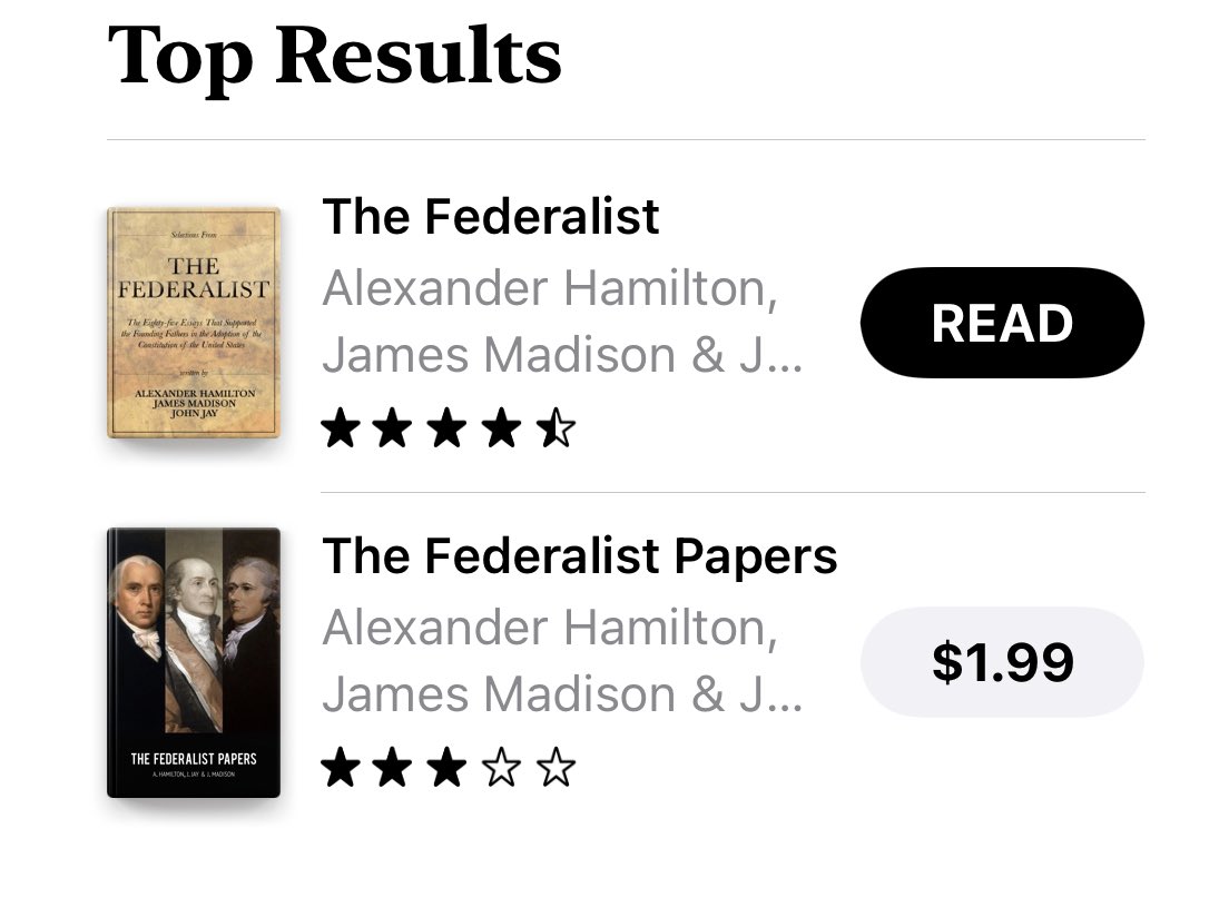 HankGamel's tweet photo. @feeonline The Federalist is free but the Federalist Papers are not. https://t.co/z9RHyuofS3