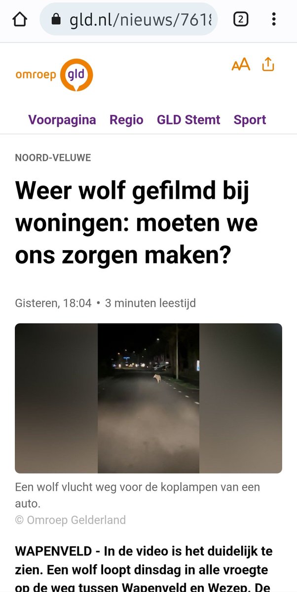 LauraJongSmit's tweet photo. Jammer van die spatie want zonder de spatie was het echt nieuws!! #weerwolf  @spatiegebruik #storytelling #omroepgld https://t.co/eNO05kV65z