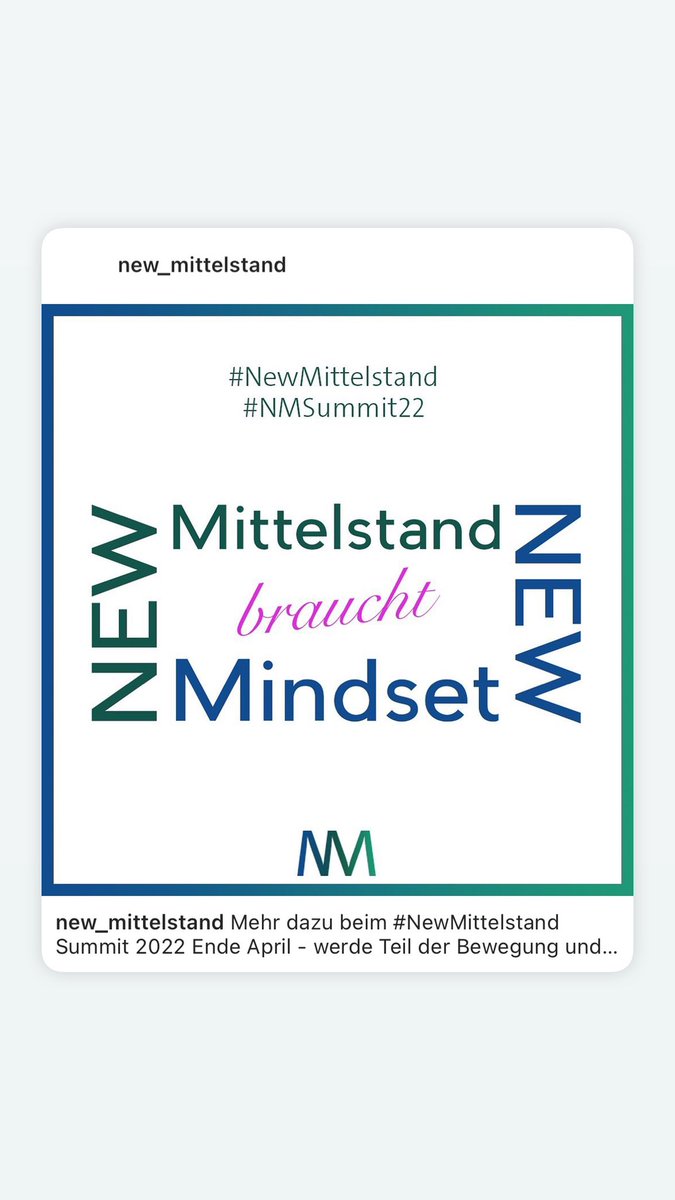 Mehr dazu beim #NewMittelstand Summit Ende April. Werde jetzt Teil der Bewegung und registriere Dich kostenlos: nw.ms/summit #nmsummit22 #mittelstand #events #startups #zebrasunite <a href="/Zebras_Unite/">🦓 Zebras Unite 🦓</a> <a href="/ekouris/">Evgeni Kouris</a>