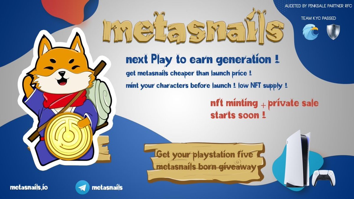 Metasnails Fair launch ! 

Metasnails became  The first project that combined P2E and AMP (Asset Multiplication Protocol)  reward holders each 5 minutes ✅  288 times a day - auto rebase / Auto Staking with highest APY on BSC <a href="/meta_snails/">MetaSnails</a> #legit100X #metasnails #BSCGem