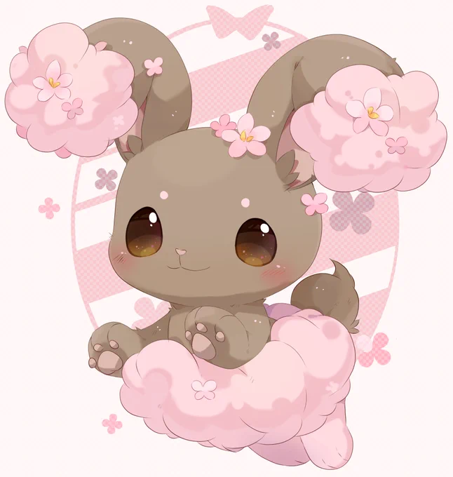 肉球付き🐾さくらミミロル🌸

もふもふふわふわ!ずっと描きたかったので
満足です🐰🐾
#イラスト 