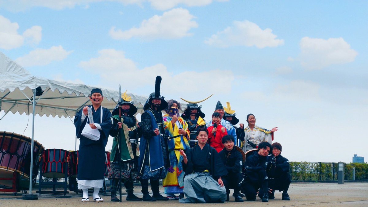 datespe2021's tweet photo. くの一畑さん出立式終了しました‼️

雨の中の出立式になると思っておりましたが、降らずに終われまして良かったです🙌

天に帰っても、伊達スペを見守っていて下さい‼️

畑さんお元気で🤚

#伊達武将隊 #白A #岐阜城盛り上げ隊 ＃畑ちゃんありがとう https://t.co/C7ucIcbcPT