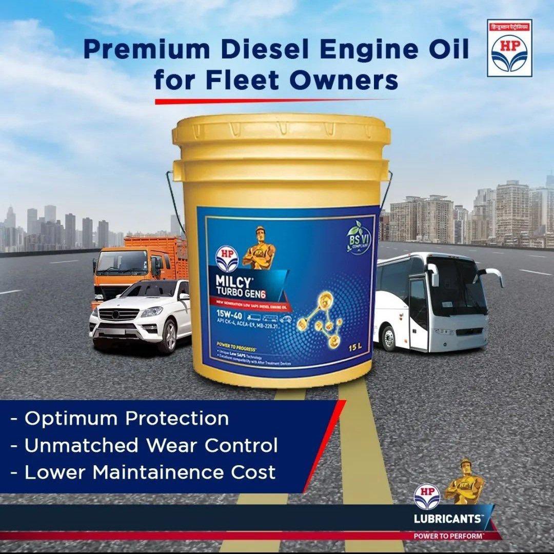 Keep the health and performance of your Diesel vehicle at optimum levels with Milcy Turbo Gen6 from #HPLubricants. It is specifically recommended for BS VI engines and protects it from soot, corrosion and piston deposits. https://t.co/VgZICqDNuz