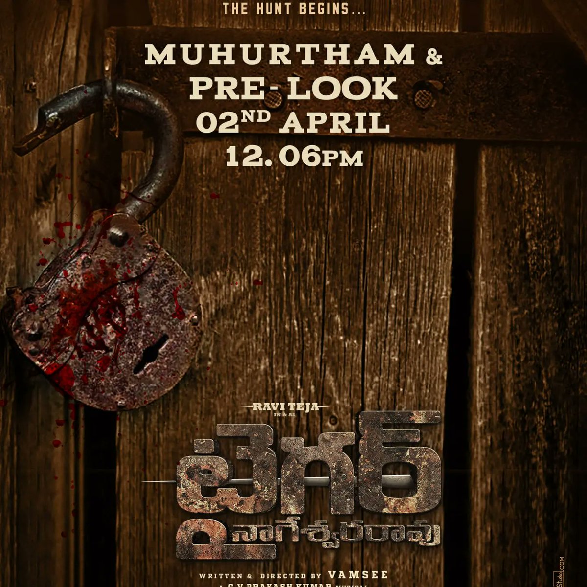 AlwaysPolisetti's tweet photo. The date is set..

Muhurtham and Pre-Look on 2nd April at 12:06 PM.
#టైగర్ నాగేశ్వరరావు..🐅
#டைகர் நாகேஸ்வரராவ் .. 🐅
#ಟೈಗರ್ ನಾಗೇಶ್ವರರಾವ್.. 🐅
#ടൈഗർ നാഗേഷ്വരരാവ്.. 🐅
#टाइगर नागेश्वर राव.. 🐅
#TIGER Nageswararao..🐅
#RT71
@RaviTeja_offl
@DirVamsee @AbhishekOfficlr 
@TNRTheFilm https://t.co/AnGwIwfSMK