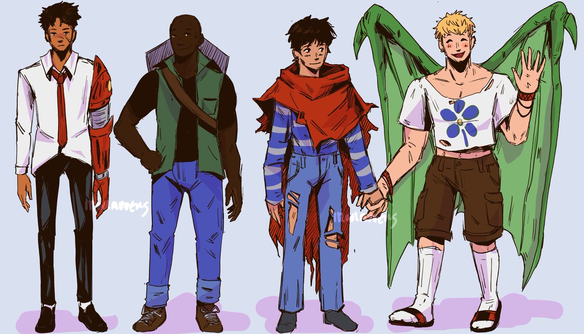 lineart practice ft. the og 4  #youngavengers