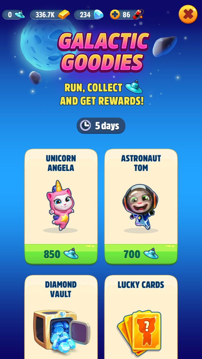 ShineyGnanaraj's tweet photo. #TalkingTomGoldRun | Galactic Goodies event has begun ๐โจ๐ฅRun, collect and get rewards | Event ends in 5 days
So Don't miss it guys | For OUTFiT7 game videos, Visit my YouTube channel https://t.co/bZaCFrfmy1 https://t.co/qIxd1lB4Zw