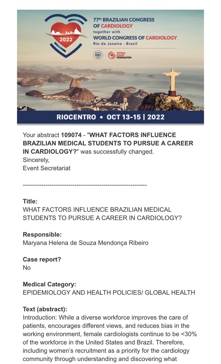 avolgman's tweet photo. Thanks to @ACCinTouch #accMemberHub, Maryana Mendonca, a med student from Brazil reached out to me. She wanted to be a part of @worldheartfed SS so we thought of a study. She just submitted so 🤞🏼that it’s accepted! Intl mentoring at its best! @marybyrnes_ https://t.co/ytqa7obn5U