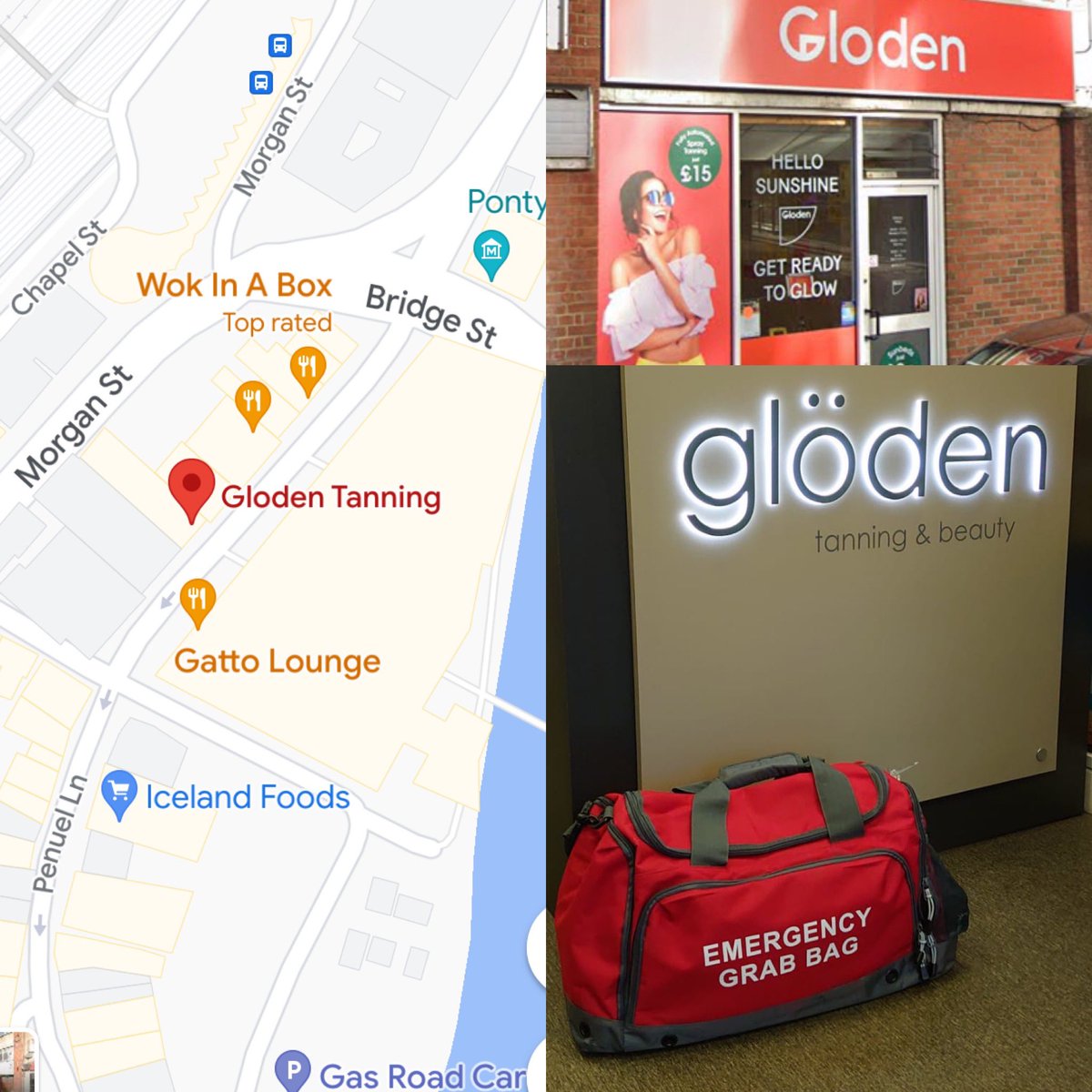 Our 3rd bag has been placed at Gloden tanning &amp; beauty. The manager Tina is a fantastic support to town and our neighbourhood watch project we are so grateful to have people like Tina working in town a big thanks to you and your team ☺️@swpRCT @YourPontypridd <a href="/PontyTC/">PTC</a>