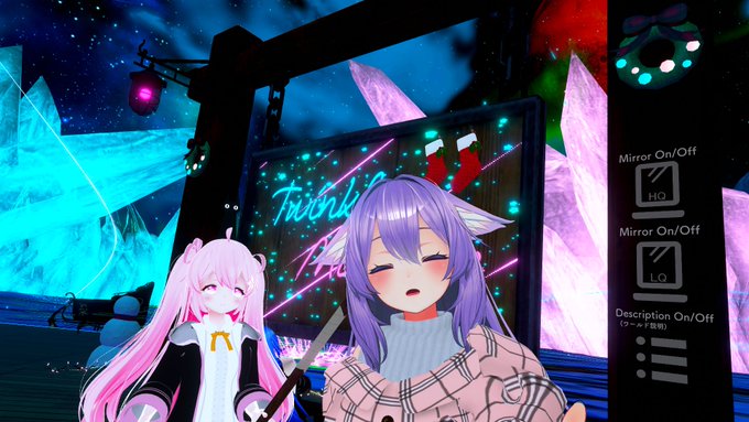 最近の #VRChat 
ワールド巡りしてなかったけどまた始めようかなって思ってるよ!
少佐お母さんに会いに行ったり
友達を羽子板でしばいたり友達の寝顔激写してる毎日 