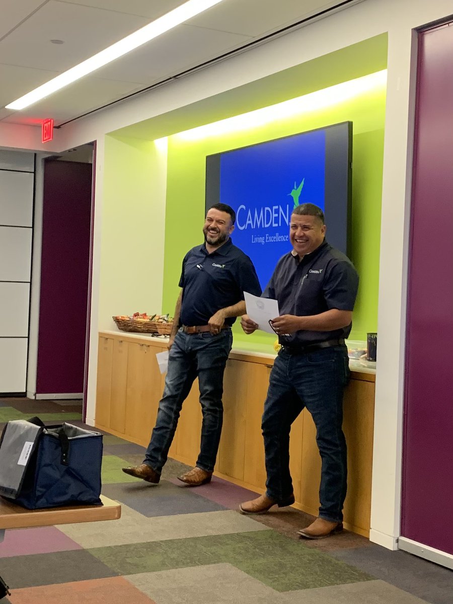 cindy_dahl's tweet photo. We love a good hug at Camden. Even our maintenance leadership enjoyed a good welcome back hug. Plus a CHIRP install contest. #Havefun #Camden #TXROCMaintenance https://t.co/UsbuJNZYdx