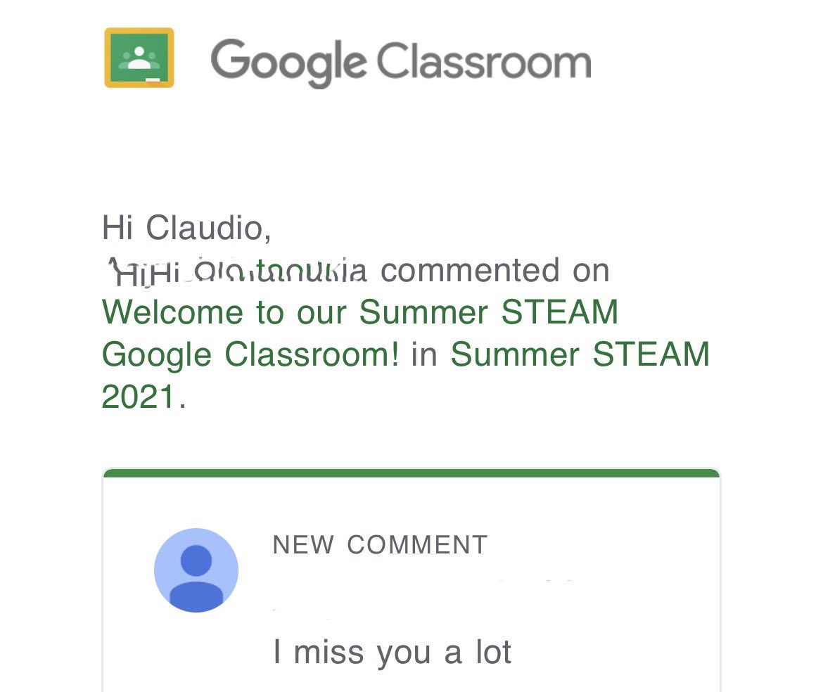im_claudio_m's tweet image. I’ve been receiving some sweet Google Classroom messages lately from my summer school students at Reagan. I was only there for a few weeks, but they were awesome.