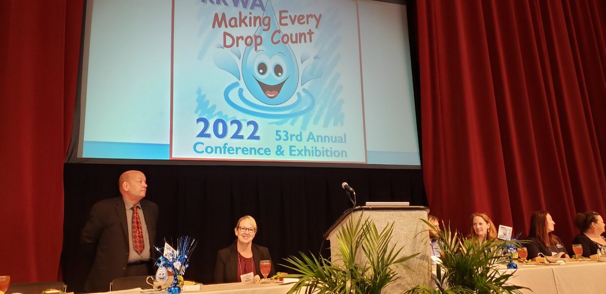 FriendsoftheKaw's tweet photo. Your Kansas Riverkeeper, Dawn Buehler, presented today to the Kansas Rural Water Association’s Annual Conference in Wichita as the Keynote Speaker for lunch. We enjoyed the opportunity to share our story with folks working all across the state of Kansas on water issues. https://t.co/MnnZEAzlfw