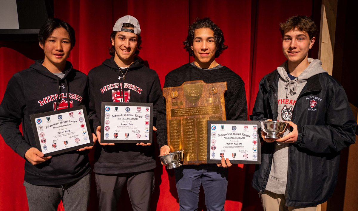 mxboyshockey's tweet photo. Congratulations to Seniors Jayden Mullens and Joe Calo on their First Team ALL ISL Honors and sophomore Bryan Tang on ISL Honorable Mention!! Well done boys!! #allisl #nepsac https://t.co/xuRlTBewZw