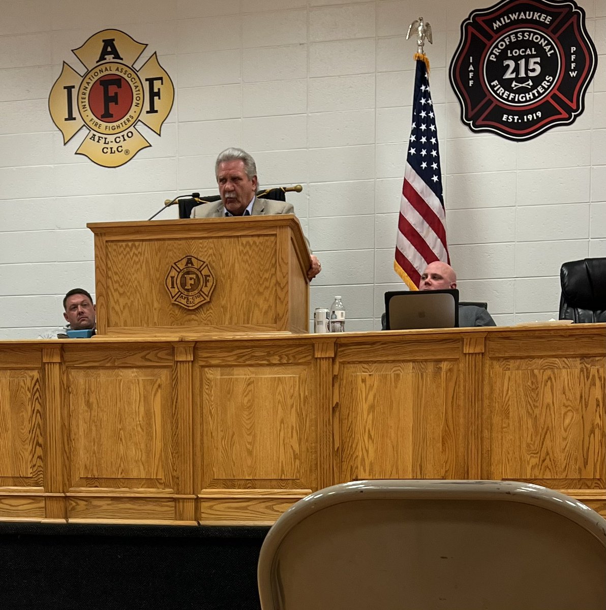 WB_Firefighters's tweet photo. Getting updated by DVP Thornberg on the updates from the IAFF while at the SESC meeting. https://t.co/rDWyPmfwVE