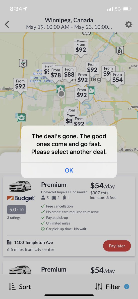 biggregger's tweet photo. @Hotwire every time I try to book a car rental this message always pops up.  How come I am unable to rent through you guys???? https://t.co/oi2XeWJq8s