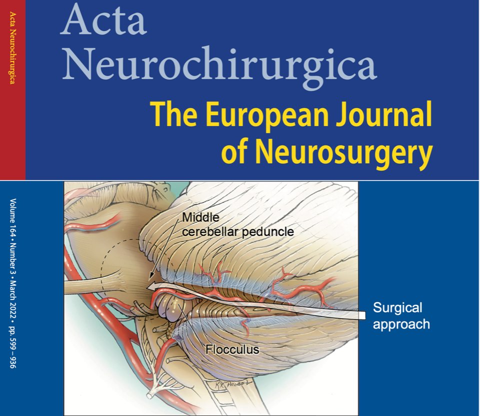 ICYMI - beautiful cover art by Ken Probst on the <a href="/ActaNeuro/">Acta Neurochirurgica</a> March cover illustrating a horizontal fissure approach to the middle cerebellar peduncle. Article &amp; surgical video by <a href="/calebcuts/">Caleb Rutledge</a>, <a href="/DanTonettiMD/">Dan Tonetti</a>, <a href="/kunalraygor/">Kunal Raygor, MD</a> &amp; Adib Abla, MD: link.springer.com/article/10.100…
