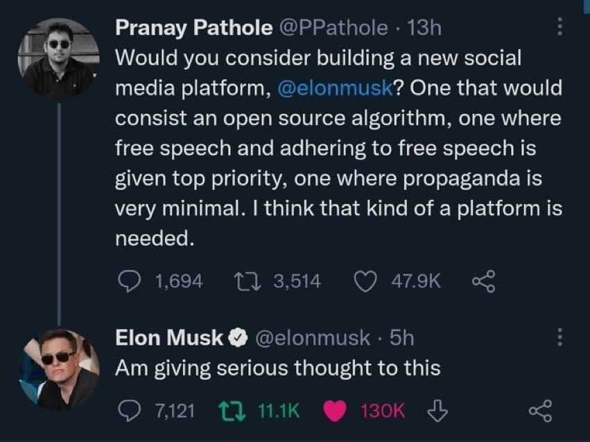 search_proJP's tweet photo. イーロン・マスクは言論の自由についての彼の意見をツイートしました🗣

言論の自由、検閲なしで情報を自由に送信できるプラットフォームを作成します。

彼は言った✌️これを真剣に考えている✌️

#SEARCHPROTOCOL #SACトークン $SAC #サーチプロトコル https://t.co/jkXqO4ZS5p