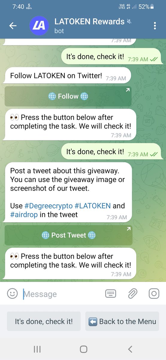 Pappu67186996's tweet photo. #Degreecrypto
#LATOKEN
#airdrop https://t.co/z1mEJ3yzvS