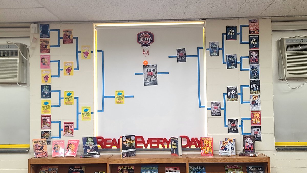 The winner! #2022MBM MMS loved doing this. 16 amazing books, one winner. Congratulations Ground Zero by <a href="/AlanGratz/">Alan Gratz</a>