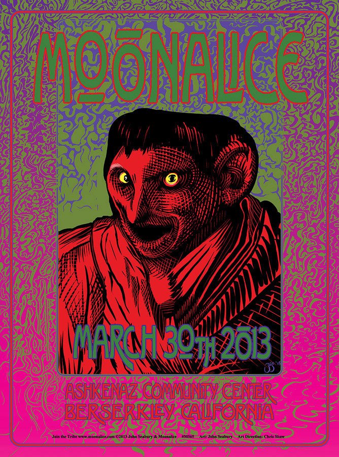 Pynoman's tweet photo. On this day... Moonalice at AshkenazMusic, Berkeley, California poster by Pynoman John Seabury https://t.co/b4jwzkSGGD #timaph 3/30/13 M565 #JohnSeabury #gigposter #concertposter #eventposter #rockposter #showposter #posterdesign #posterart https://t.co/lKgsn7qrWz